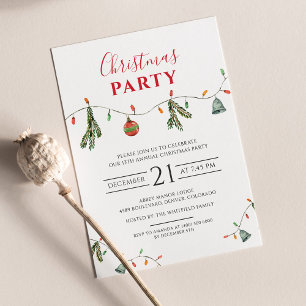 Chic Christmas Holiday Festive Party Invitation