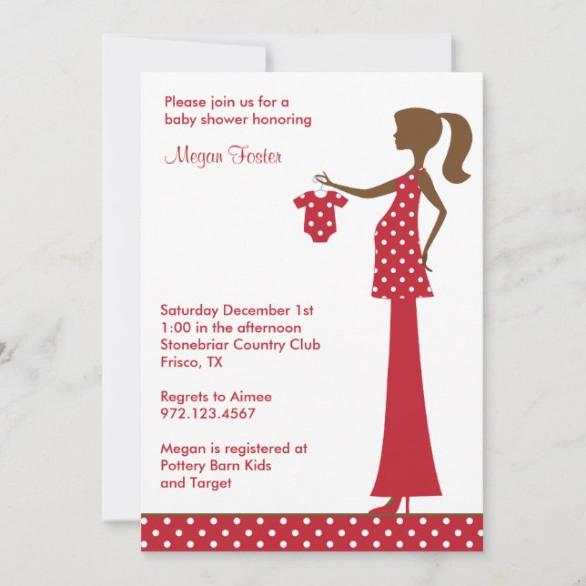 Chic Christmas Mum to Be Invitation (Front)