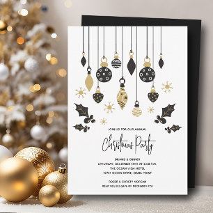 Chic Christmas Ornaments  Invitation