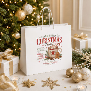Chic Christmas Red Green Holiday Gift Bag Style