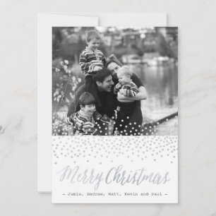 CHIC CHRISTMAS silver glittering photo card