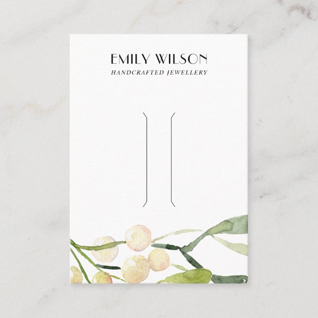 CHIC CHRISTMAS SNOW BERRY HAIR CLIP DISPLAY CARD (Front)