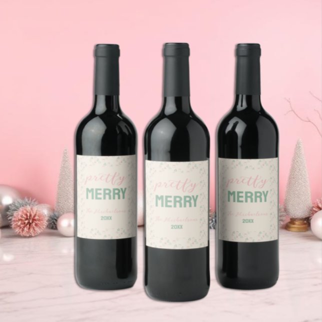 Chic Christmas Wine Label (Creator Uploaded)