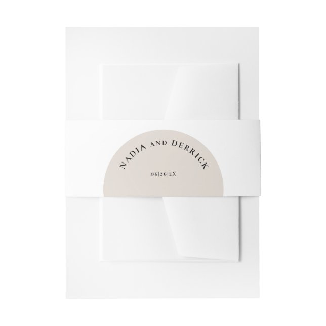CHIC CIRCLE WEDDING INVITATION BELLY BAND (Front Example)
