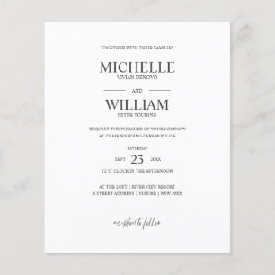 Chic Classic Plain Elegant Budget Wedding