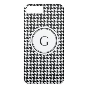 Chic classy black and white houndstooth pattern iPhone 8 plus/7 plus case