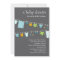 Chic Clothesline Baby Shower Invitation (Boy)