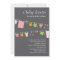 Chic Clothesline Baby Shower Invitation (Girl)