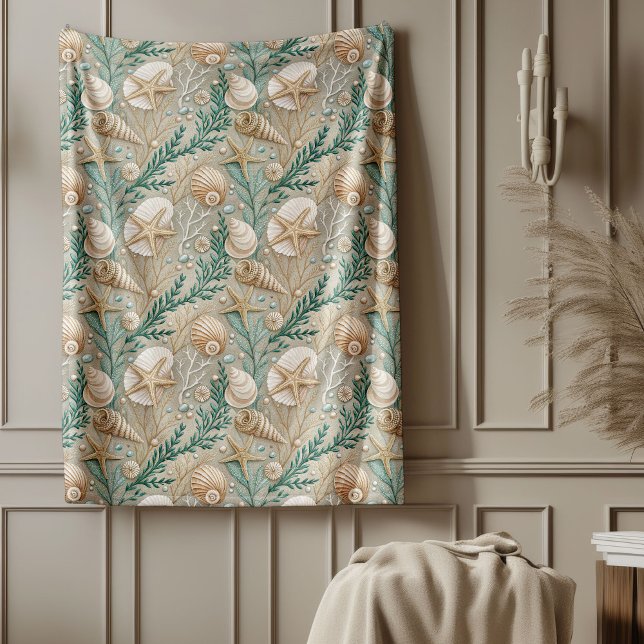 Chic Coastal Blanket with Subtle Maritime Charm (Chic Coastal Blanket with Subtle Maritime Charm)