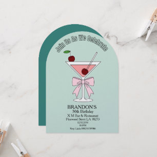 Chic Cocktail Adult Birthday Party Invitation