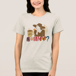 Chic Coffee Lover Ransom Note Style T-Shirt Tri-Blend Shirt
