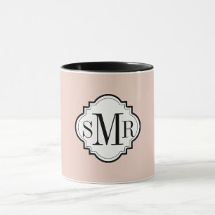 CHIC COFFEE MUG_BLACK/WHITE/PALE DOGWOOD MUG