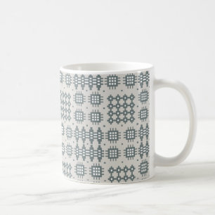 Chic Coffee Mug: Welsh Tapestry Pattern, Grey Coffee Mug