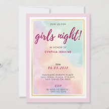 Chic Colorfull Bachelorette Party Invitation