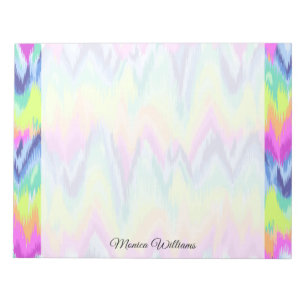 Chic Colourful Abstract Neon Chevron Pattern Notepad
