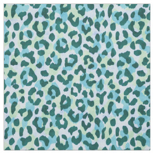 Chic colourful green cheetah print pattern fabric