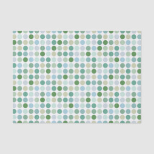 Chic colourful green polka dots pattern monogram tissue paper