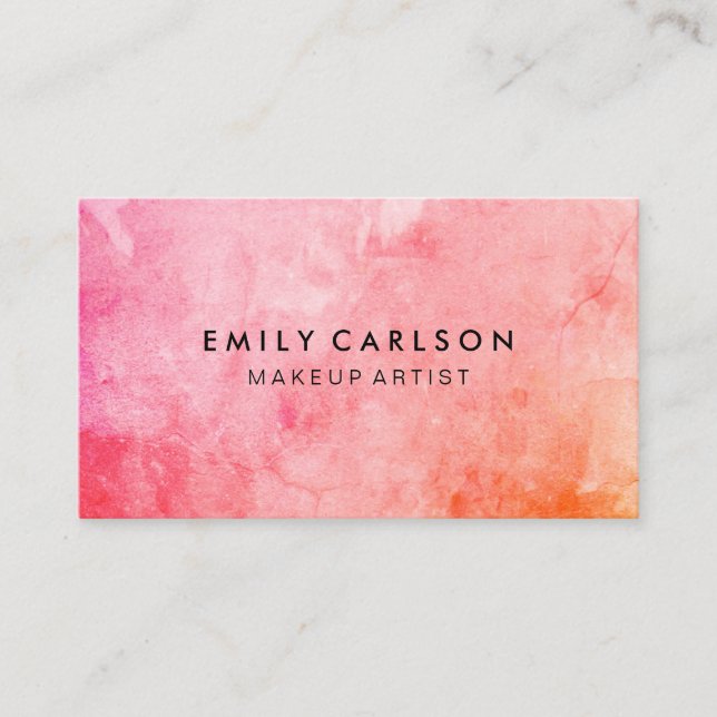 Chic Colourful Grunge Business Card (Front)