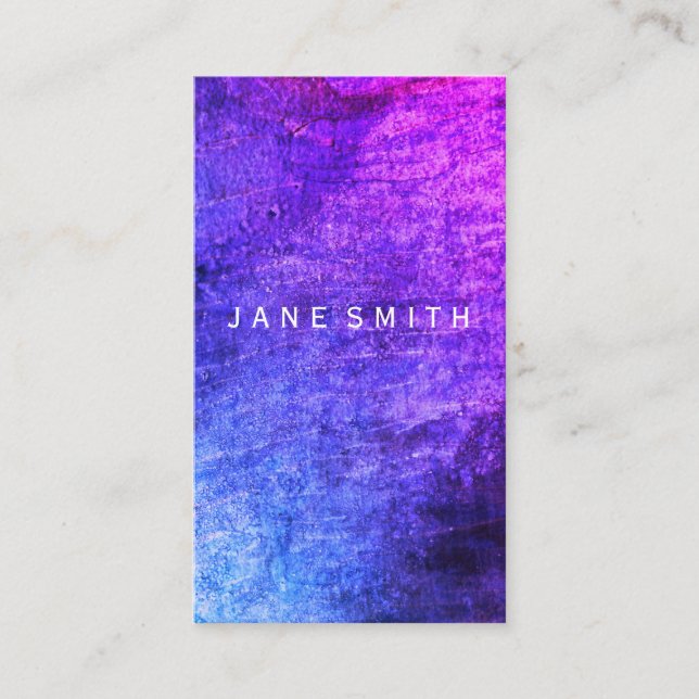 Chic Colourful Grunge Business Card (Front)