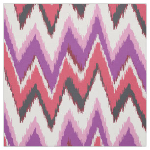 Chic colourful ikat tribal chevron pattern fabric