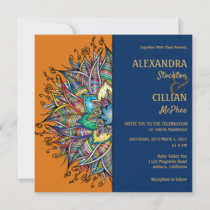 Chic Colourful Mandala Wedding Invitation