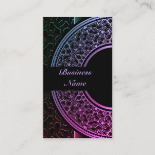 Chic Colourful Medallion Business Card 4