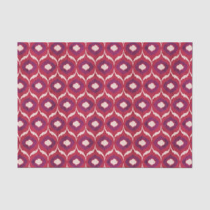 Chic colourful red and purple ikat tribal patterns tissue paper