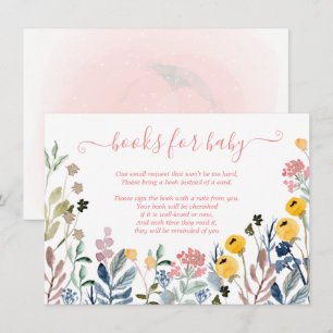 Chic Colourful Watercolor Wildflower Meadow Enclosure Card