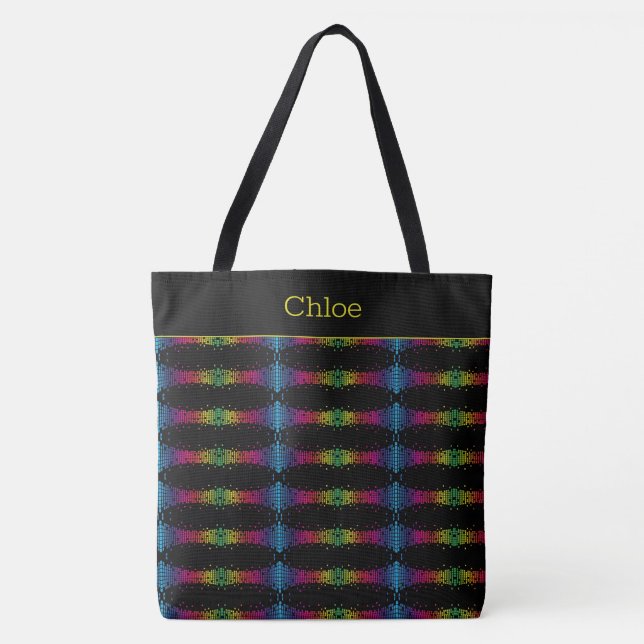 Chic Colours Monogrammed Tote Bag (Front)