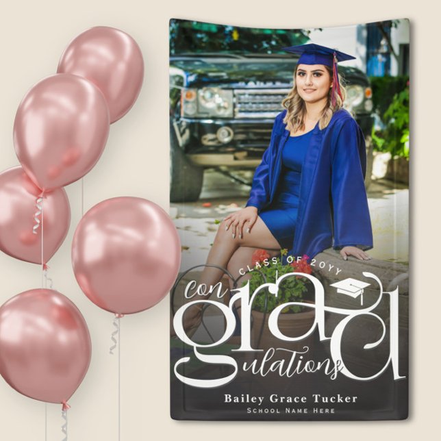 Chic Con-grad-ulations Photo Graduation Banner (Creator Uploaded)