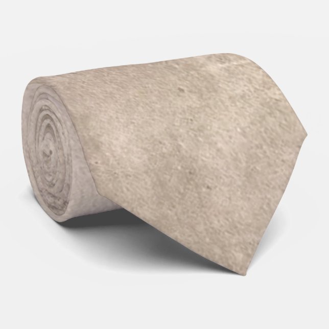 Chic Concrete Neutral Neck Tie (Rolled)