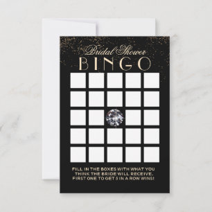 Chic Confetti Diamond Bridal Shower Bingo Cards