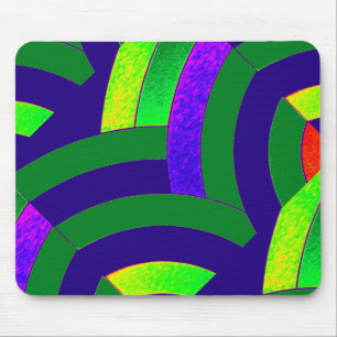 chic contemporary stylish blue/green chevron mouse mat