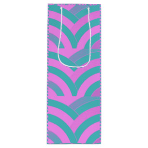 chic contemporary stylish chevrons wine gift bag