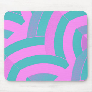 chic contemporary stylish pink/green chevron mouse mat