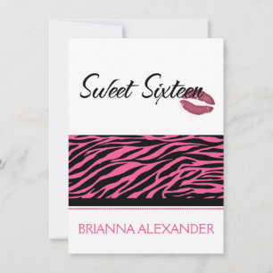 Chic Contemporary Sweet Sixteen Invite