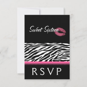 Chic Contemporary Sweet Sixteen Response Card
