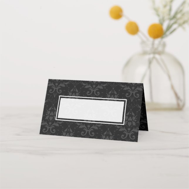 Chic Contemporary Wedding Place Card (Front)