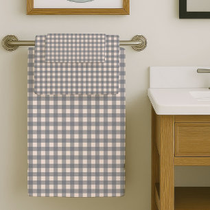 Chic Coral Tartan Towels Refined and Cosy Feel