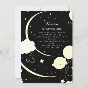Chic Cosmic Astro Adventure Birthday Invitation