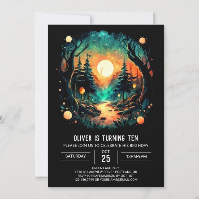 Chic Cottagecore Enchanted Birthday Invitation (Front)