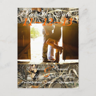 Chic Country Camoflague Save the Date Postcard