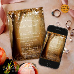 Chic Country Tree String Lights Rustic Wedding Invitation<br><div class="desc">Introducing Mylini Design's Chic Country Tree String Lights Rustic Wedding Invitation. The essence of rustic elegance is captured in our uniquely tailored invitations, featuring an enchanting silhouette of a tree adorned with string lights. These are not just invitations; they are keepsakes to remember your special day forever. Each invitation is...</div>