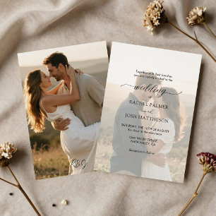 Chic Couple Photo Overlay Wedding Invitation