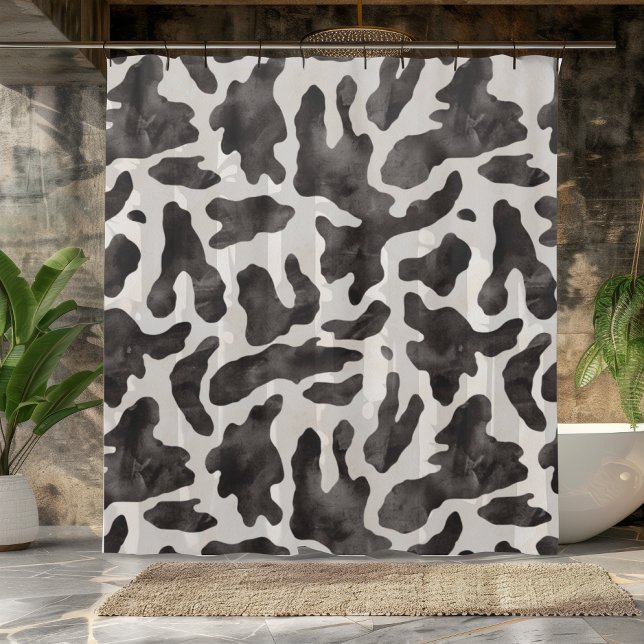 Chic Cow Print Shower Curtain (Creator Uploaded)