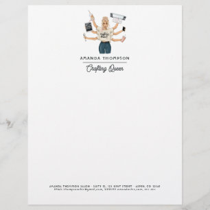 Chic Crafting Queen Business Branding Custom Letterhead