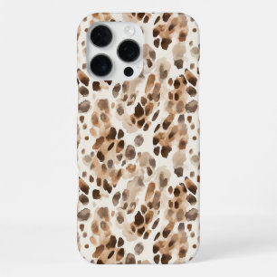 Chic Cream Brown Leopard Animal Print iPhone 16 Pro Max Case
