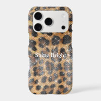Chic Cream Brown Leopard Animal Print Sparkle