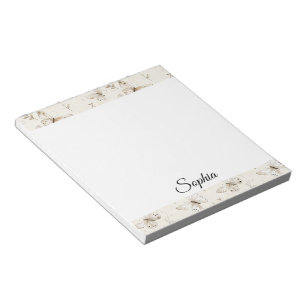 Chic Cream Butterflies Notepad