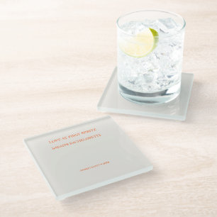 Chic Cream Love At First Spritz Heart Coaster